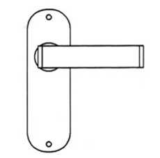 Union Sable Door Furniture On Oval Plate Latch AS