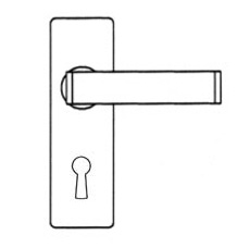 Union Sable Door Furniture On 45mm Plate Lock AS
