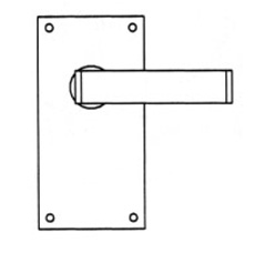 Union Sable Door Furniture On 76mm Plate WC LH AS