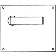 Union Sable Door Furniture On 178mm Plate Latch AS