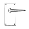 Union Teal Door Furniture On 76mm Plate Latch AS