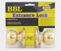 BBL Entrance Knoblock Ball Brass