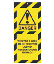 Tag 75X160mm Danger This tag & lock to be rem (10)