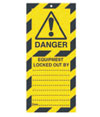 Tag 50x110 mm Danger Equipment locked out (10)