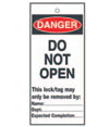 Tag 75X160mm Danger do Not Open This lock (10)