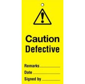 Lockout tags 110x50mm Caution Defective (10)