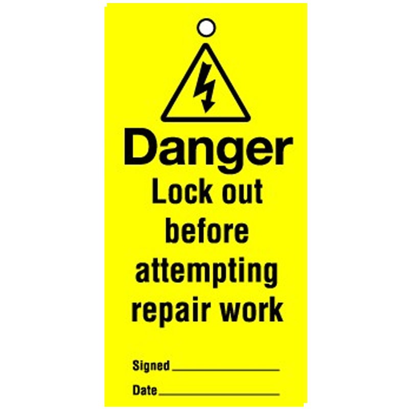 Lockout Tag Danger Lock Out Before 100mm
