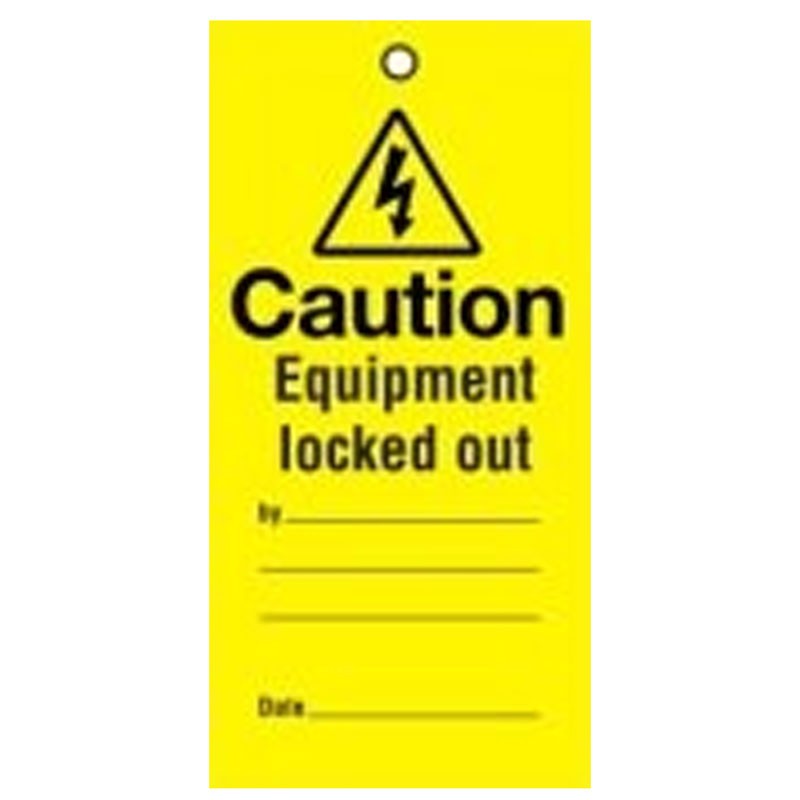 Lockout Tag Equipment Locked Out 100mm