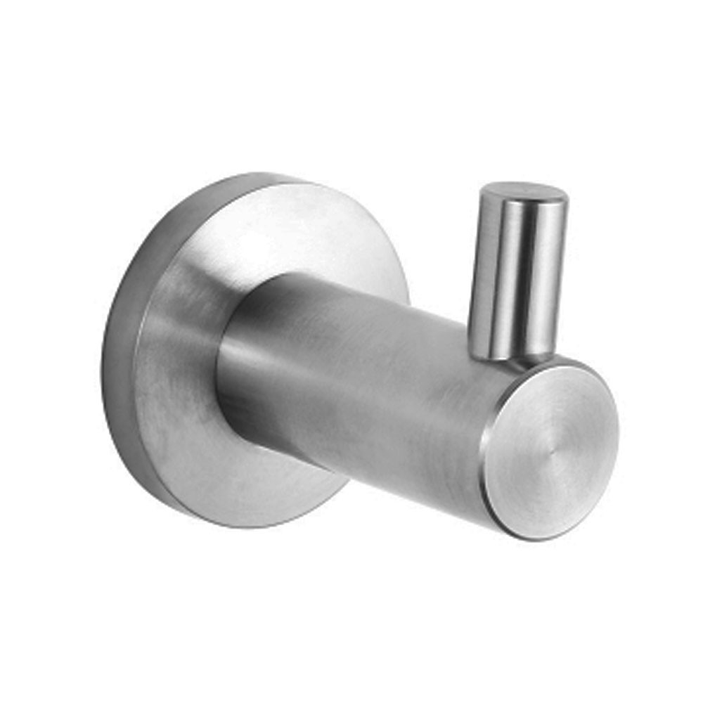 Fortis Stainless Steel Single Robe Hook Satin - Saunderson Security