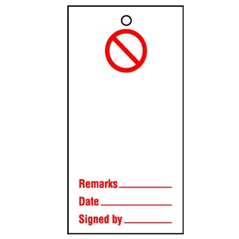 Lockout Tag Prohibition Blank
