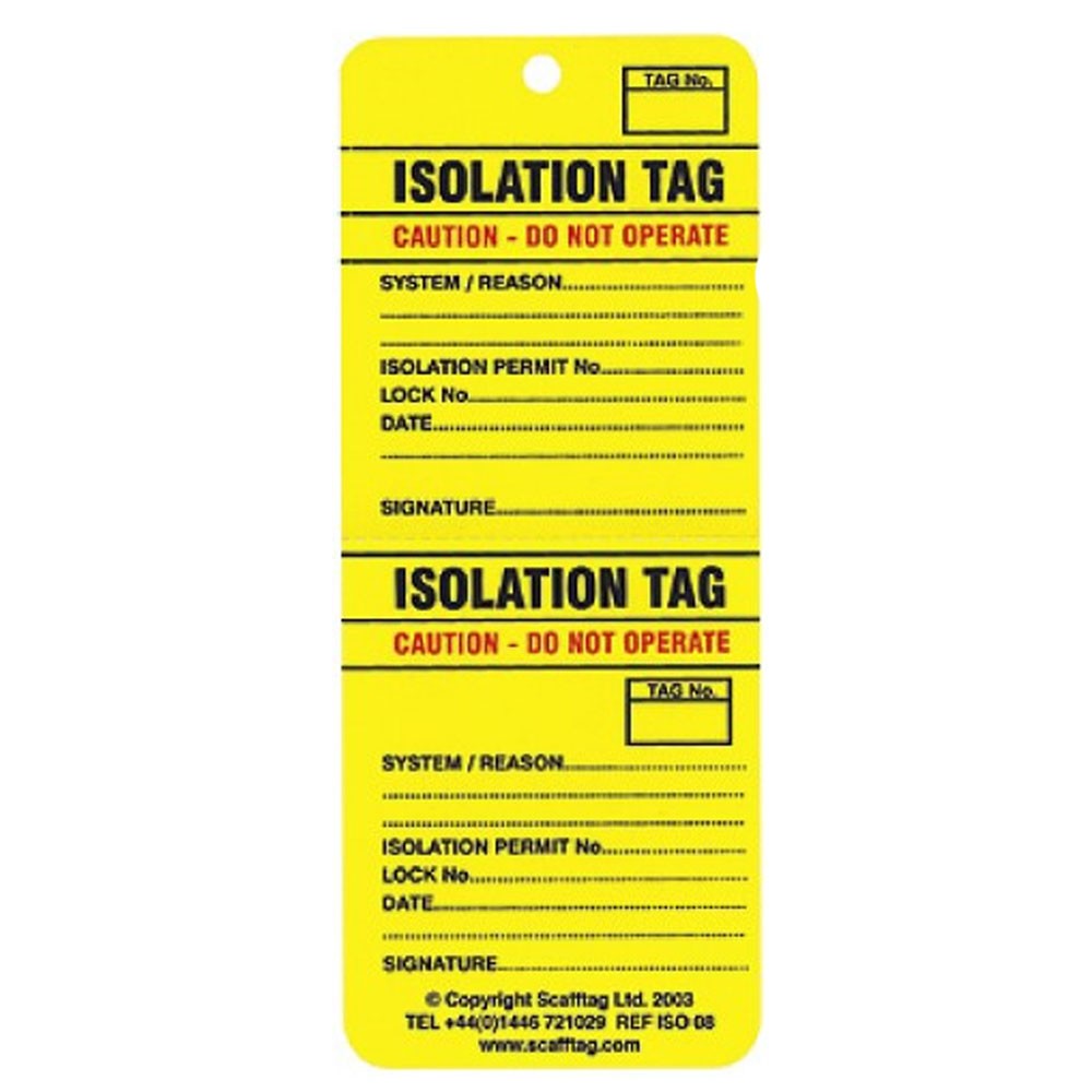 Lockout Tag Iso Two-part Perforation