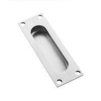 QS Rectangular Flush Pull, With Oval Pull