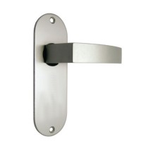Union Sable Door Furniture On Oval Plate Latch AS
