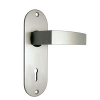 Union Sable Door Furniture On Oval Plate Lock AS