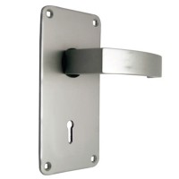 Union Sable Door Furniture On 76mm Plate Lock AS