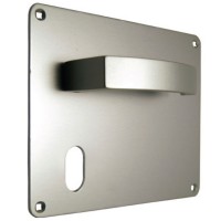 Union Sable Door Furniture On 178mm Plate Oval AS