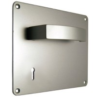 Union Sable Door Furniture On 178mm Plate Lock AS