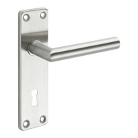 Fortis Handle F02 on Backplate SS Lock