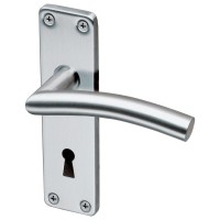 Fortis Handle F04 on Backplate SS Lock