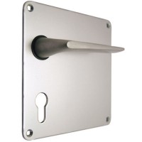 Union Teal Door Furniture On 152mm Plate Euro AS
