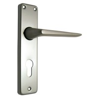Union Teal Door Furniture On 45mm Plate Euro AS