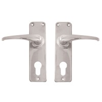 Fortis Handle F01 on Backplate SS Euro