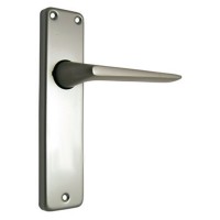 Union Teal Door Furniture On 45mm Plate Latch AS