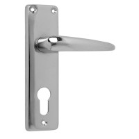 DCLSA Steel Lever Handle on Backplate Euro CP