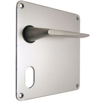 Union Teal Door Furniture On 152mm Plate Oval AS