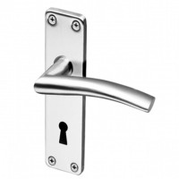 Fortis Handle F03 on Backplate SS Lock